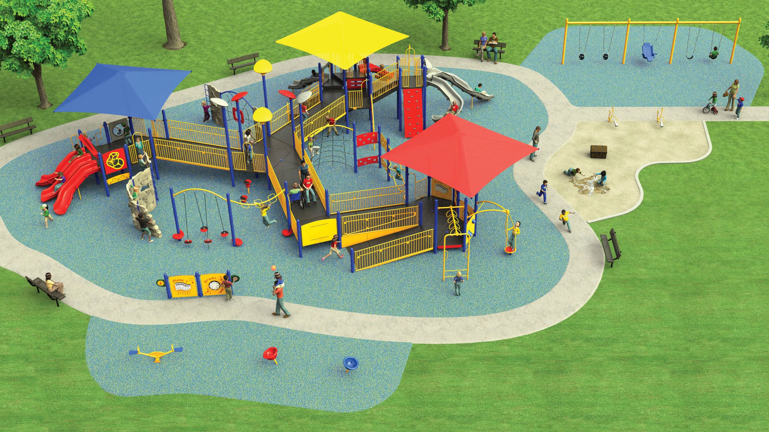 Large outdoor playground set